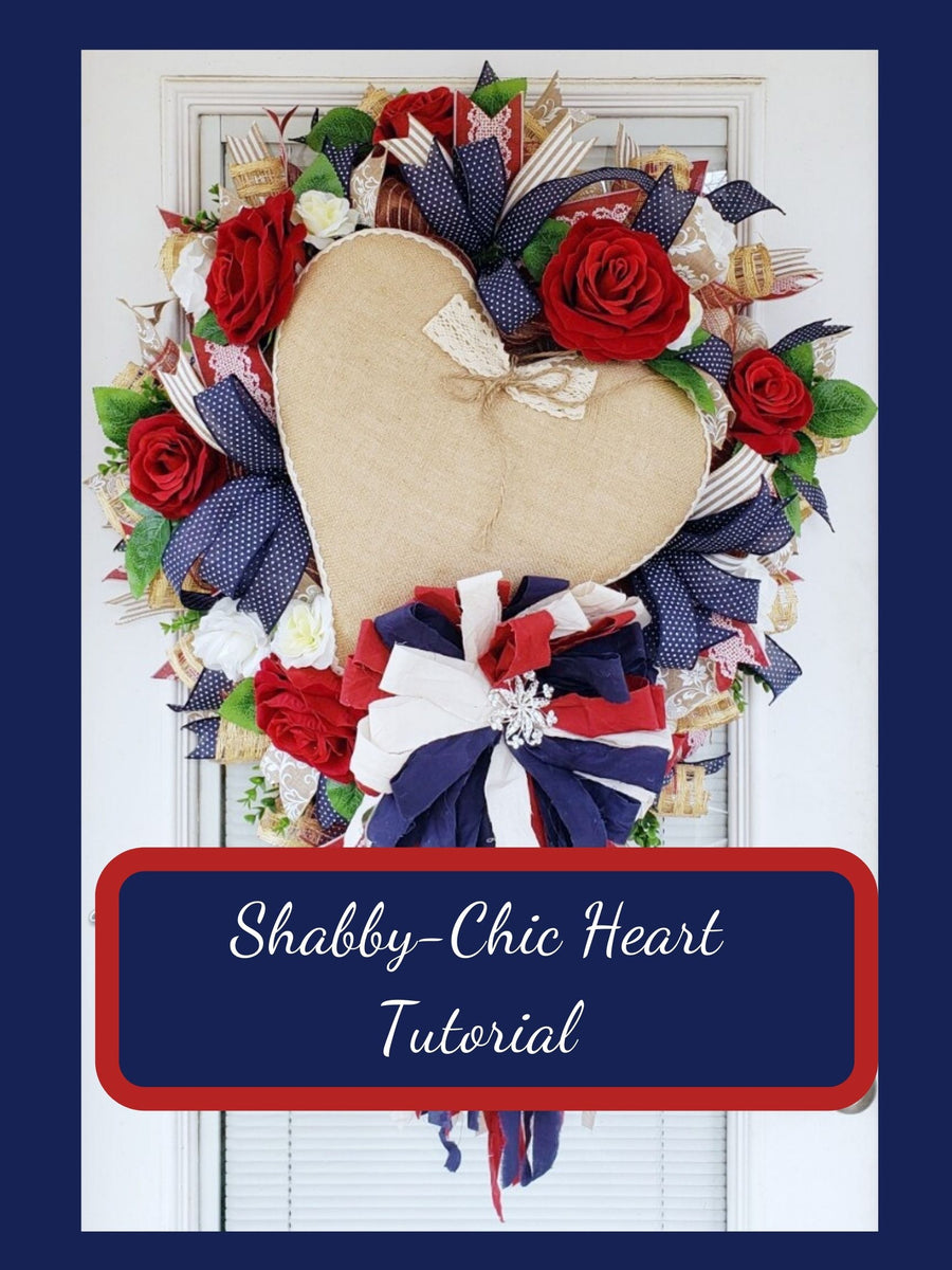 Shabby Chic Heart Wreath Tutorial Jackie's Wreaths & Things